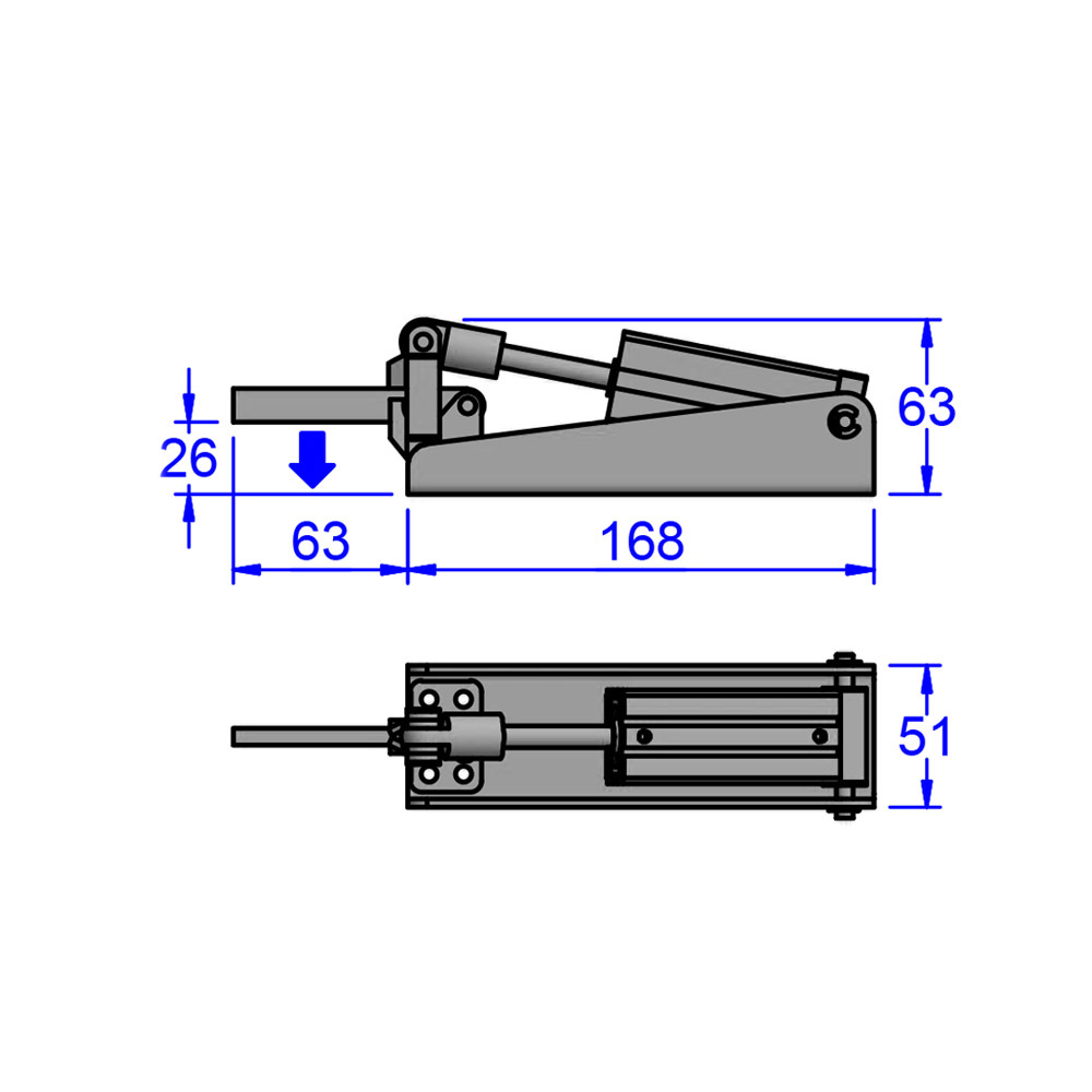 AH100 Pneumatic Toggle Clamp - Image 2