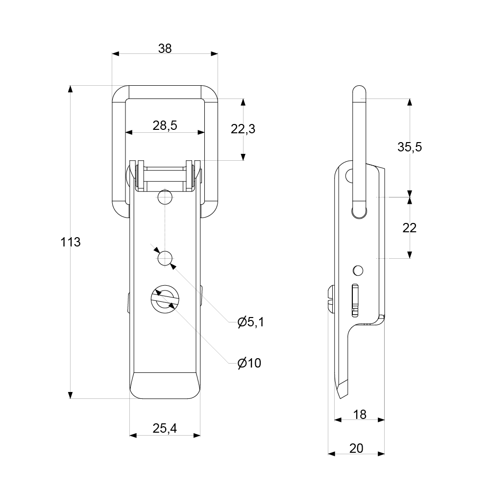 HL113-SL Toggle Latch - Image 2