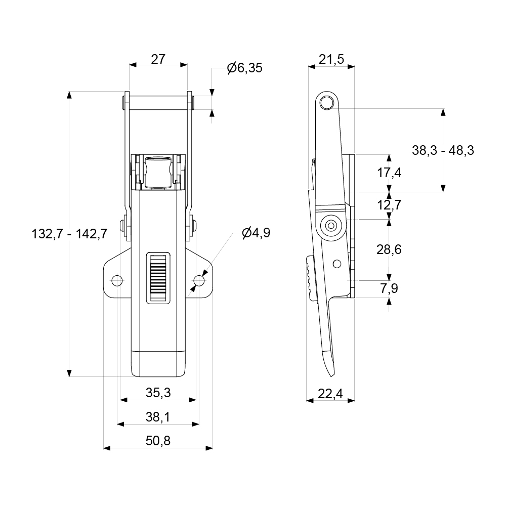 HL132-YSL Toggle Latch - Image 2