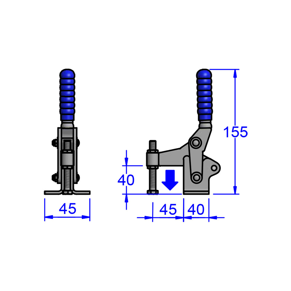 M18SB Vertical Toggle Clamp Toggle Clamps - Image 2