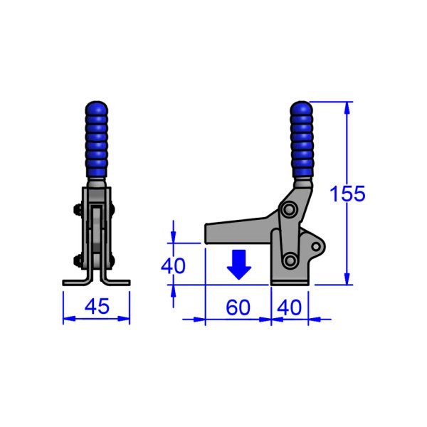 M18TB Heavy Duty Vertical Toggle Clamps - Image 2