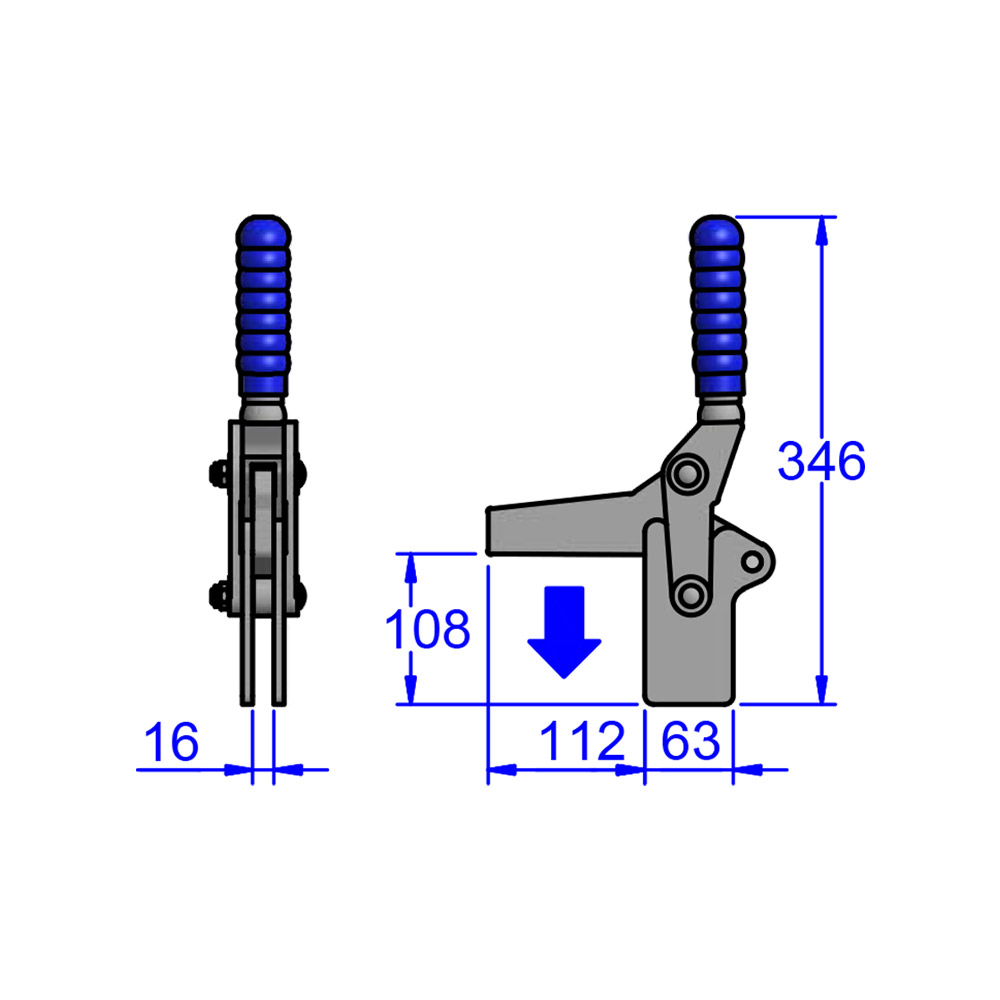 M30T Heavy Duty Vertical Toggle Clamps - Image 2