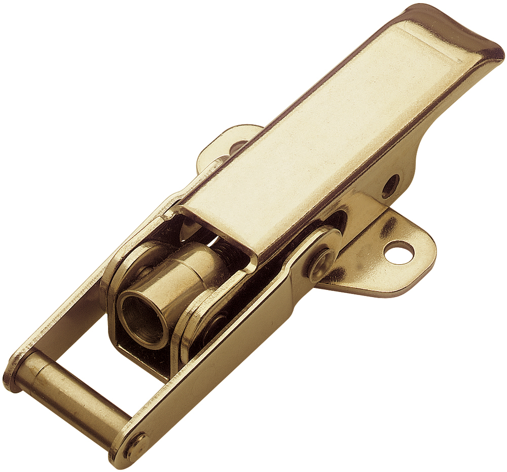 A brass HL88-Y Toggle latch manufactured and distributed across the UK by Sandfield Engineering