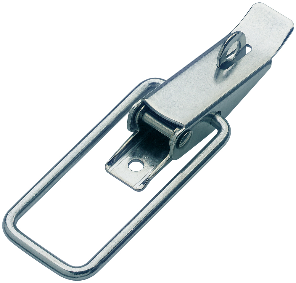 A metal HL127-P toggle latch manufactured by Sandfield Engineering and distributed across the UK