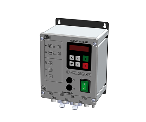 A control unit called mts442_1 with a display power buttons and info, this will be attached using brackets to a Sandfield Engineering device